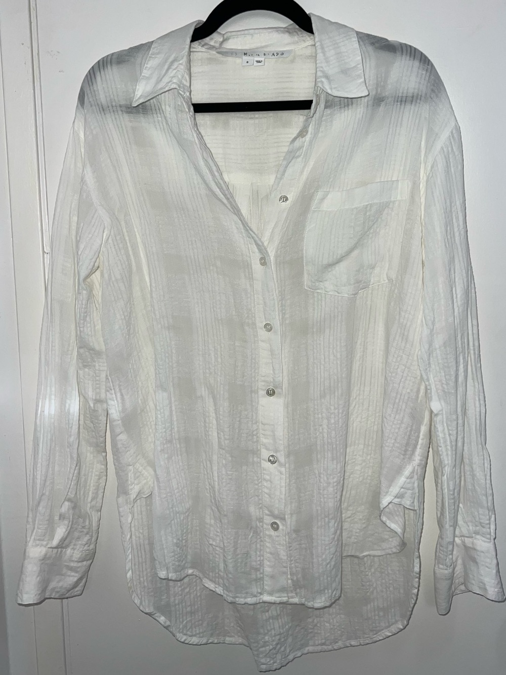 Veronica Beard Cream Textured Button-Down Shirt